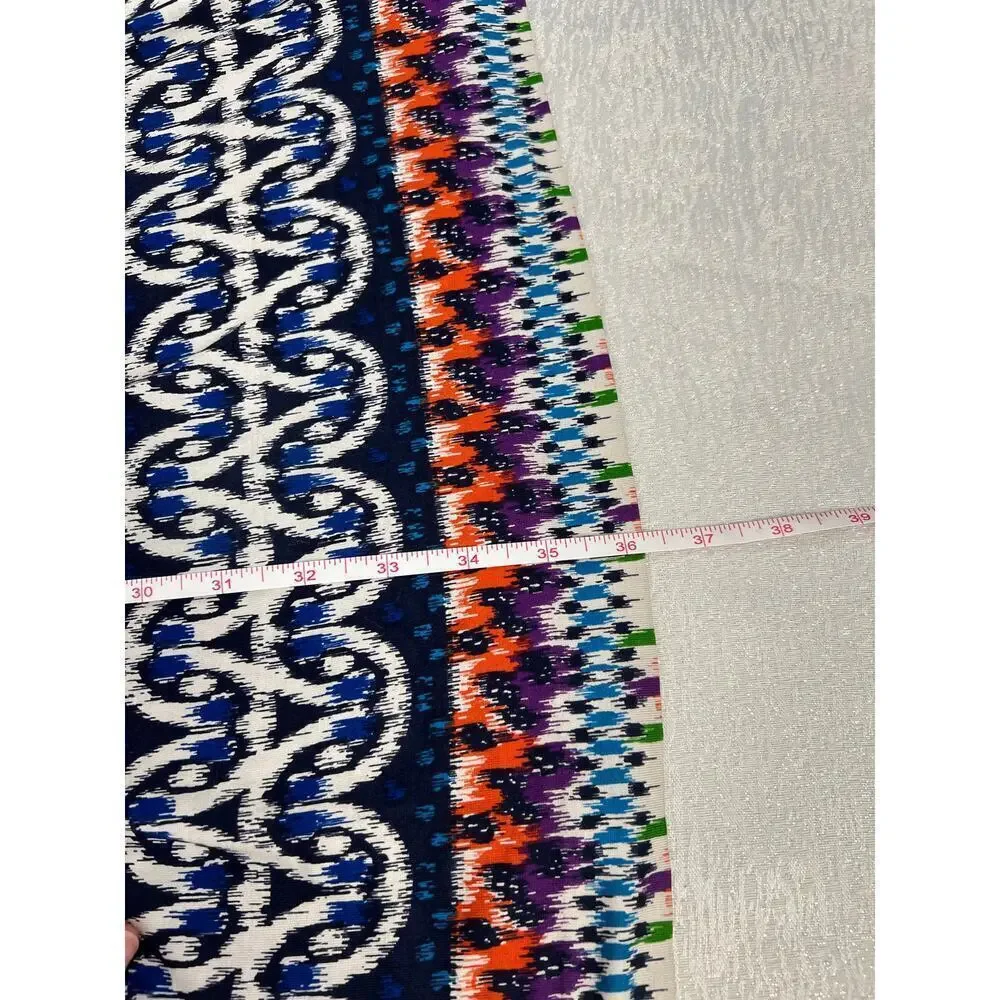 Tory Burch Silk Jersey Aztec Chevron Boho Print Silk Dress Boho Coastal Cowgirl